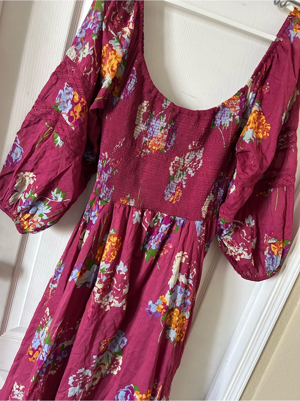 Free People Morning Glory Floral Multi Color Maxi Women’s Dress Size M - Picture 4 of 12